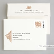 "Lace and Kraft" - Wedding Invitations in Kraft by Katharine Watson - FREE Recipient Addressing