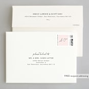 "Estate" - Wedding Invitations in Blush by Kim Dietrich Elam - FREE Recipient Addressing