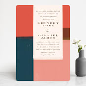"painted colorblock" - Wedding Invitations in Poppy by Angela Marzuki - Front