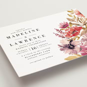 "Autumn Vows" - Wedding Invitations in Burnt Orange by Chris Griffith - Close-Up