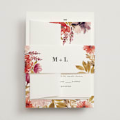 "Autumn Vows" - Wedding Invitations in Burnt Orange by Chris Griffith - Assembled