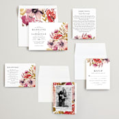 "Autumn Vows" - Wedding Invitations in Burnt Orange by Chris Griffith - Invitation Suite