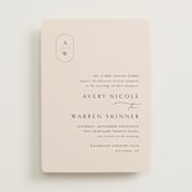 "Everlasting" - Wedding Invitations in Latte by Jennifer Postorino - Front