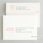"Bold Type" - Wedding Invitations in Parrot by Owl and Toad - FREE Recipient Addressing