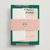 "Bold Type" - Wedding Invitations in Parrot by Owl and Toad - Assembled with Belly Band