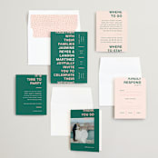 "Bold Type" - Wedding Invitations in Parrot by Owl and Toad - Invitation Suite