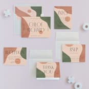 "Abstract" - Wedding Invitations in Desert by Kelly Schmidt - Invitation Suite