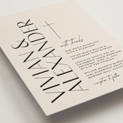 "Ascent" - Wedding Invitations in Ecru by Erica Krystek - Detail