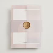 "Radiance" - Wedding Invitations in Kantha by Heather Cairl - Assembled with Vellum Wrap and Wax Seal