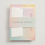 "marshmallow" - Wedding Invitations in Sunrise by Petra Kern - Assembled with Belly Band