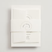"symbol of optimism" - Wedding Invitations in Blush by Phrosné Barwood - Assembled with Belly Band