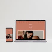 "Echo" - Wedding Invitations in Rust by Jennifer Wick - FREE Wedding Website