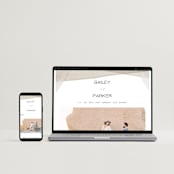 "Gossamer" - Wedding Invitations in Sandstone by Kate Ahn - FREE Wedding Website