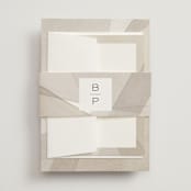 "Gossamer" - Wedding Invitations in Sandstone by Kate Ahn - Assembled with Belly Band