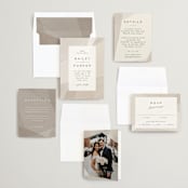"Gossamer" - Wedding Invitations in Sandstone by Kate Ahn - Invitation Suite