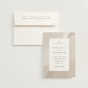 "Gossamer" - Wedding Invitations in Sandstone by Kate Ahn - Invitation with Envelope
