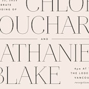 "Landscape" - Wedding Invitations in Champagne by Kelly Schmidt - Close-Up