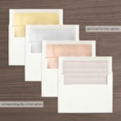 "Landscape" - Wedding Invitations in Champagne by Kelly Schmidt - Envelope Liner Options