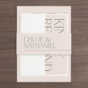 "Landscape" - Wedding Invitations in Champagne by Kelly Schmidt - Assembled