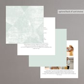 "Elegantly Minimal" - Wedding Invitations in Seafoam by itsjensworld - Back of Card