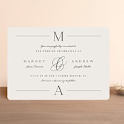 "Classic Monogram" - Wedding Invitations in Cream by Carolyn MacLaren - Front