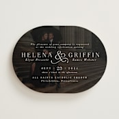 "And here we are" - Wedding Invitations in Marble by Lea Delaveris - Front