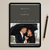 "And here we are" - Wedding Invitations in Marble by Lea Delaveris - FREE Wedding Website