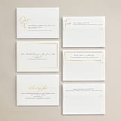 "And here we are" - Wedding Invitations in Marble by Lea Delaveris - Foil Envelopes Available