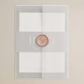 "And here we are" - Wedding Invitations in Marble by Lea Delaveris - Vellum Wrap with Wax Seal