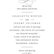 "Together With You" - Wedding Invitations in Noir by Kimberly FitzSimons - Close-Up