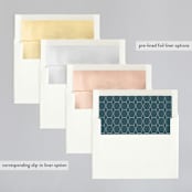 "Echeveria" - Wedding Invitations in Prussian Blue by Susan Moyal - Envelope Liner Options