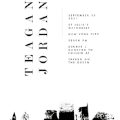 "Urban" - Wedding Invitations in Onyx by Lori Wemple - Close-Up