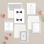 "Beau tied" - Wedding Invitations in Tuxedo by Gwen Bedat - Invitation Suite
