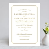 "Luxe Border" - Wedding Invitations in Gold by Sarah Brown - Front