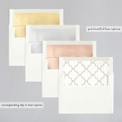 "Luxe Border" - Wedding Invitations in Gold by Sarah Brown - Envelope Liner Options