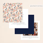 "Wildflower Crest" - Wedding Invitations in Navy by Alethea and Ruth - Back of Card