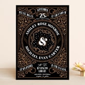 "Grand Natura" - Wedding Invitations in Noir by GeekInk Design - Front