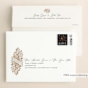 "Grand Natura" - Wedding Invitations in Noir by GeekInk Design - FREE Recipient Addressing
