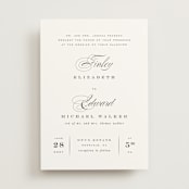 "Vow" - Wedding Invitations in Tuxedo by Leah Bisch - Front