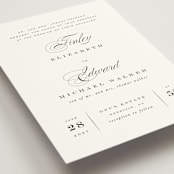 "Vow" - Wedding Invitations in Tuxedo by Leah Bisch - Detail