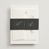 "Vow" - Wedding Invitations in Tuxedo by Leah Bisch - Assembled with Belly Band
