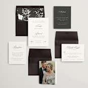 "Vow" - Wedding Invitations in Tuxedo by Leah Bisch - Invitation Suite