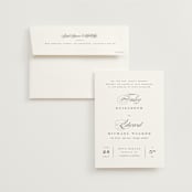 "Vow" - Wedding Invitations in Tuxedo by Leah Bisch - Invitation with Envelope