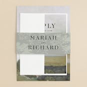 "Roman Landscape" - Wedding Invitations in Moss by Olivia Kanaley Inman - Assembled