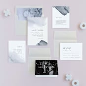 "Blueridge" - Wedding Invitations in Ocean by Leah Bisch - Invitation Suite