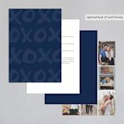 "Brushed Love" - Wedding Invitations in Night Navy by Lisa Guerrero - Back of Card