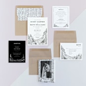 "Love In The City" - Wedding Invitations in Pearl by Shiny Penny Studio - Invitation Suite