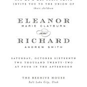 "Diantha" - Wedding Invitations in Ink by Kimberly Morgan - Close-Up