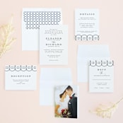 "Diantha" - Wedding Invitations in Ink by Kimberly Morgan - Invitation Suite