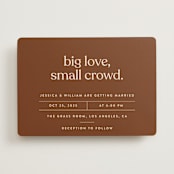 "Private Affair" - Wedding Invitations in Cinnamon by Nazia Hyder - Front